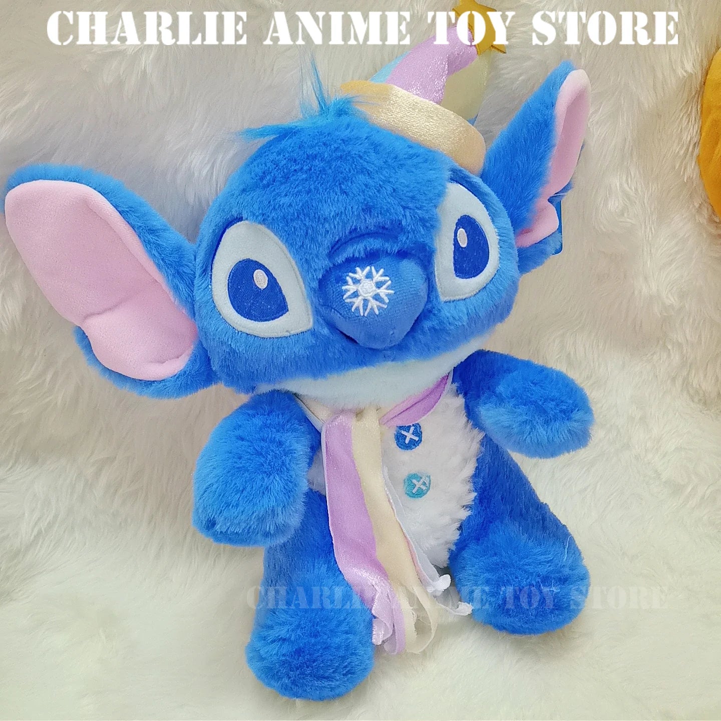 23cm Anime Stitch Plush Stuffed Toys Cartoon Cute Angel Plush Doll Children Birthday Christmas Gifts Couple Doll