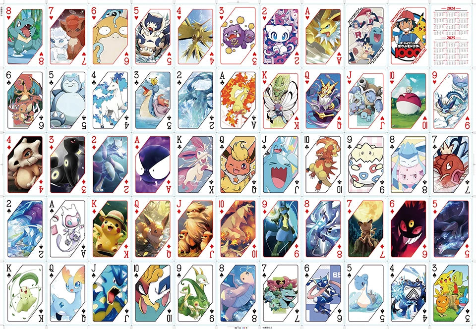 Pokemon Poker playing cards board games child kids toys Children toy deck card game set Cute Cartoon Pikachu Charizard Poke Ball