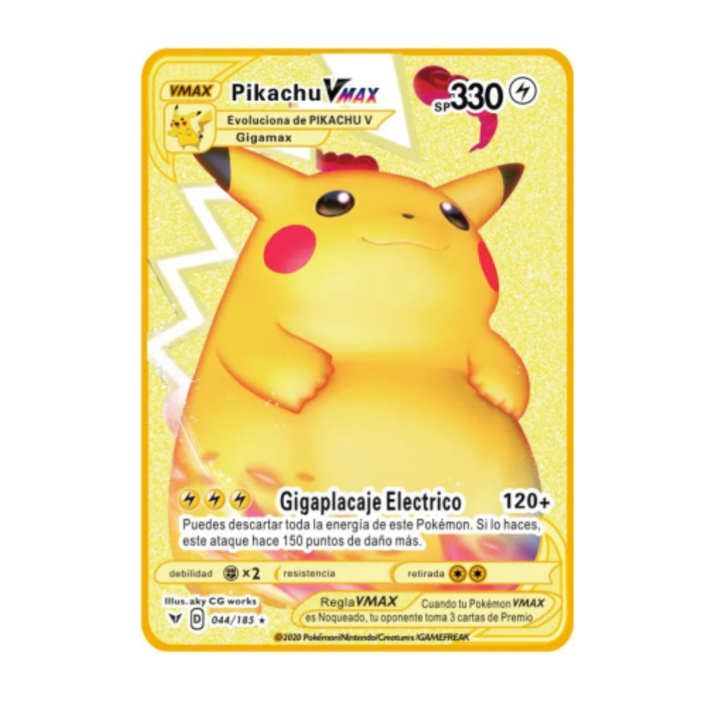 2024 New Spanish Pok é mon Cards Metal Pokemon Letters Spanish Pokemon Iron Cards Mewtwo Pikachu Gx Charizard Vmax Cartas Pok é