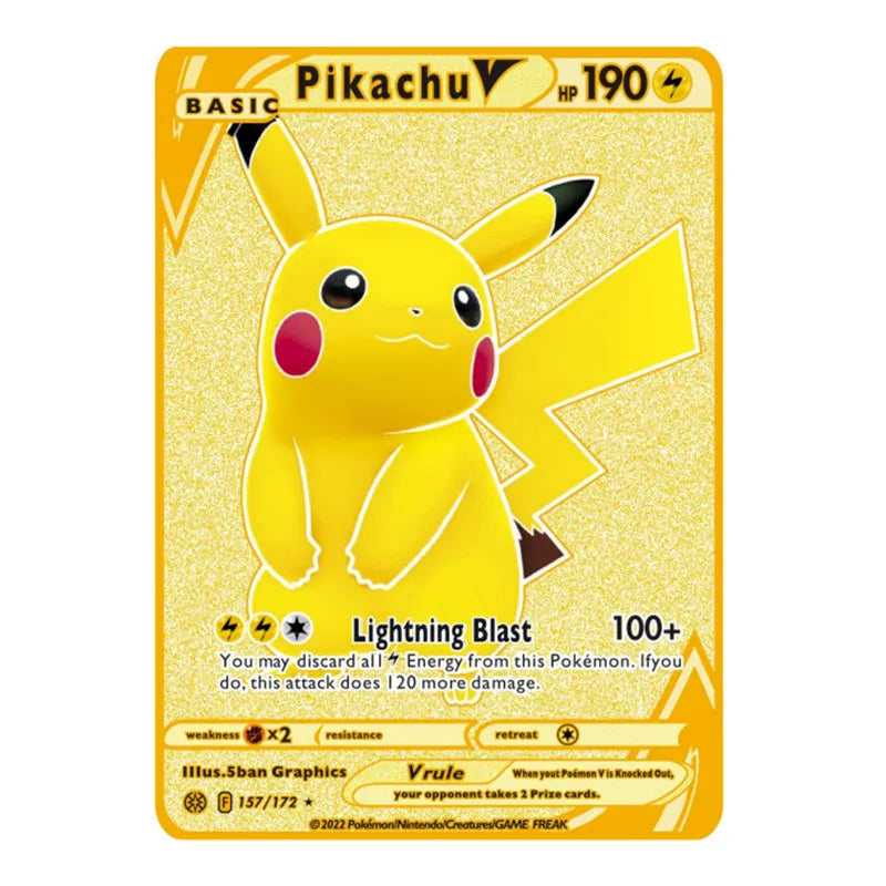English Metal Pokemon Cards DIY Arceus Pikachu   Mewtwo Shiny Iron  GX Vmax EX Game Kids Collection Card Toy Gift pokemon card