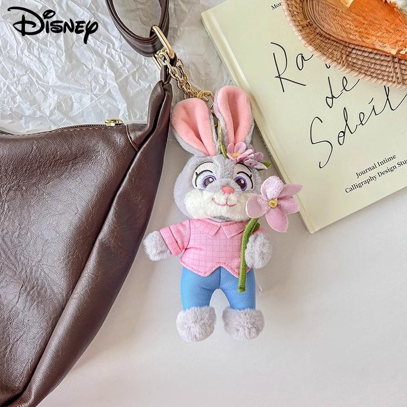 Disney Zootopia Judy & Nick Plush Keychain -Soft Stuffed Animal Toy, Cute Collectible Gift for Kids & Fans