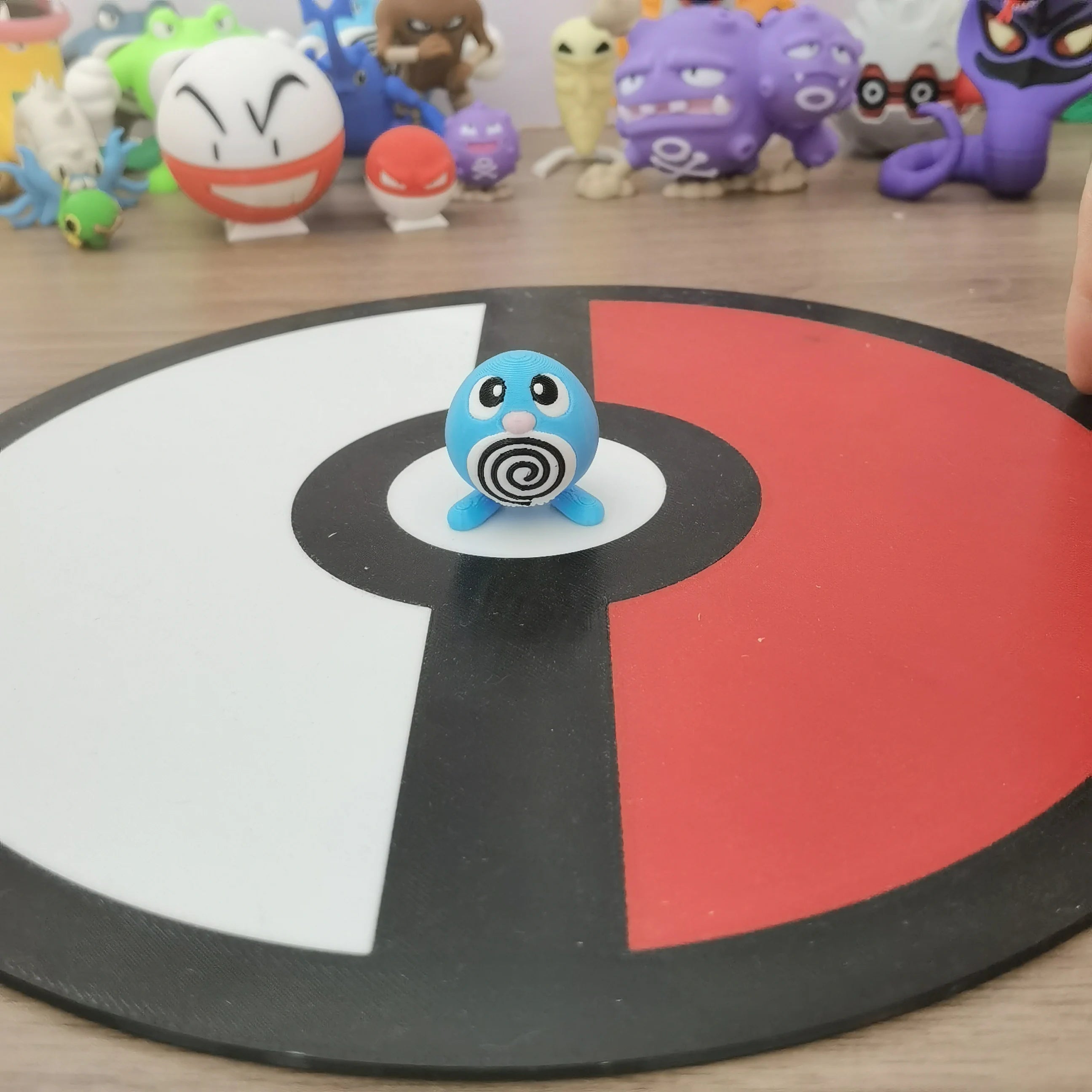 Pokemon Anime Figures Poliwag Poliwhirl Poliwrath Proportion World 1:20 Diy 3d Printing Cartoon Character Desktop Model Toy Gift