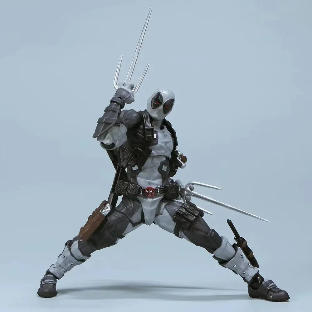 AMAZING YAMAGUCHI Deadpool 2.0 Grey Action Figure Mutants Joint Movable KAIYODO Wade SHF Model Movie Toys for Kids Gift