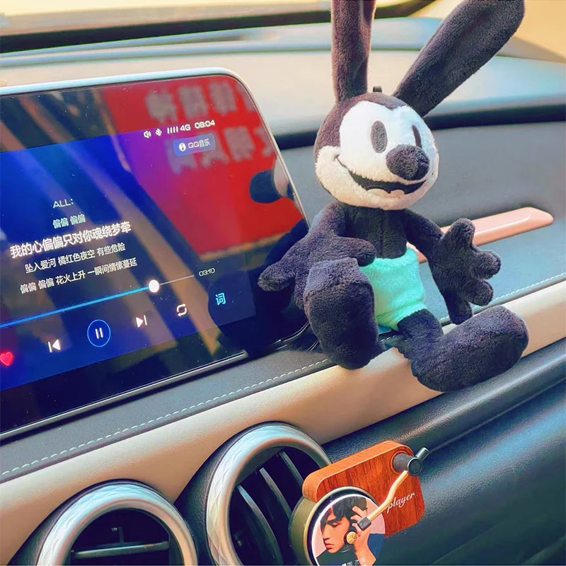 Disney Mickey Plush Toys Oswald The Lucky Rabbit Cute Backpack Keychain Car Pendant Room Decoration Kids Couple Holiday Gift