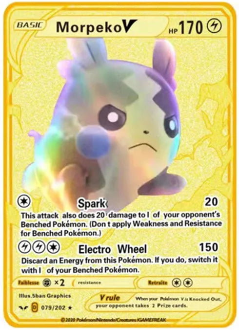 6-12 Pcs/Set  English Version Pokemon Metal Card Pikachu Anime Figure Battle Carte Trading Pocket Monster Cards Model Toy Gifts