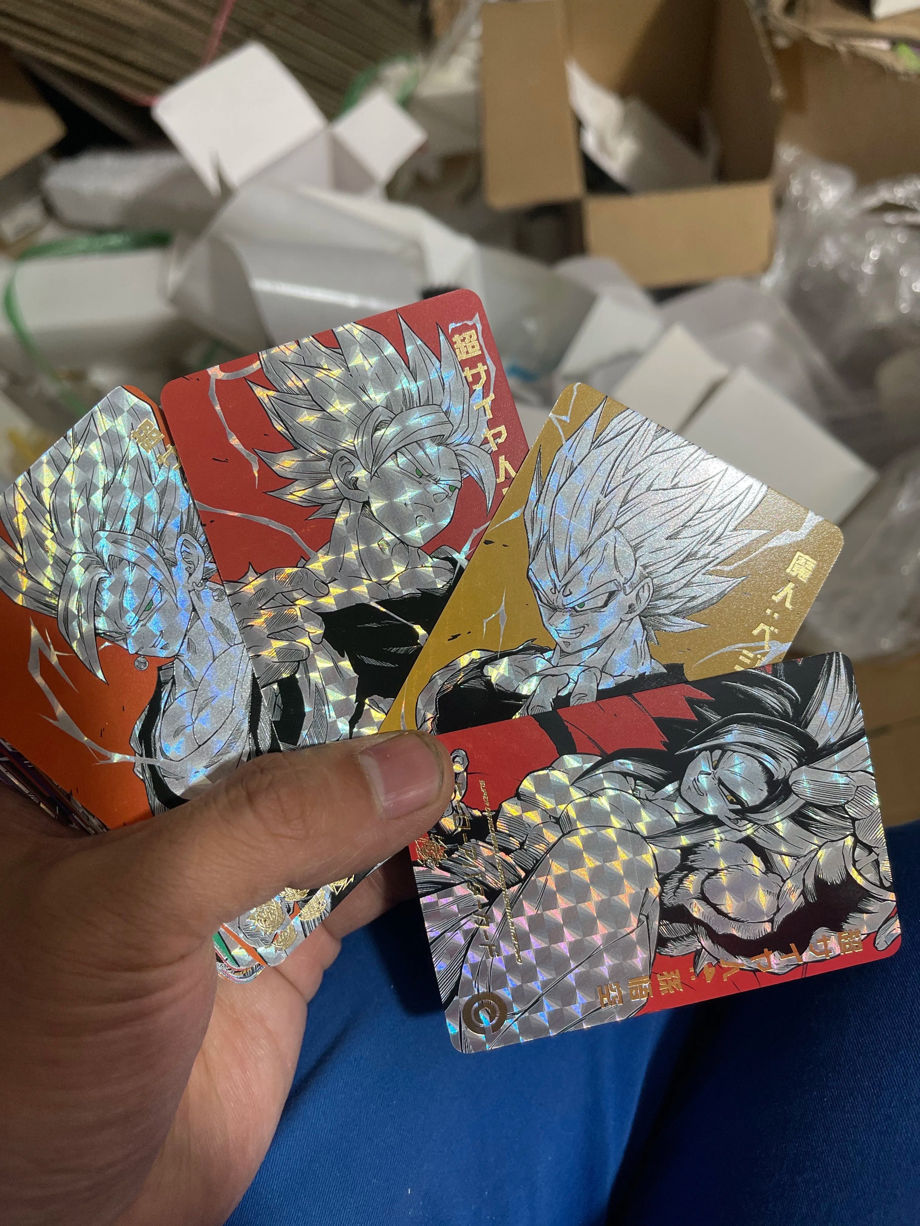 54Pcs/set Dragon Ball Super Son Goku Bejita Yonsei Goku Black DIY Homemade Flash Card Christmas Birthday Gift Game Toys