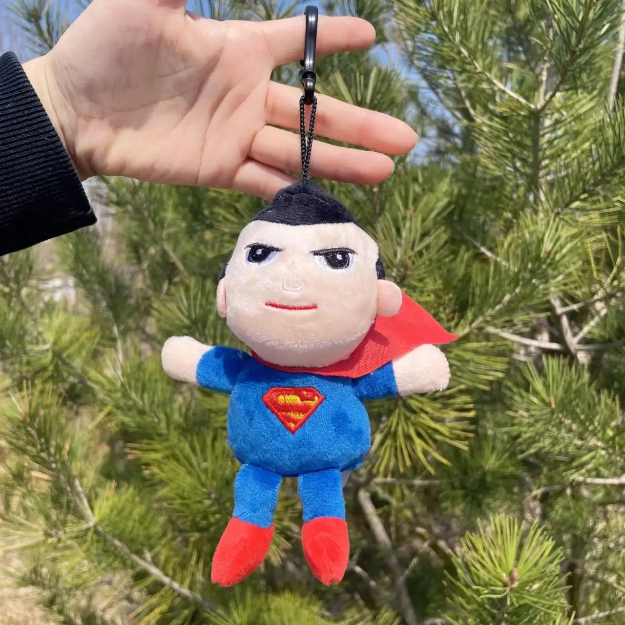 15cm Super Hero Spider-Man Superman Captain America Plush Keychains  Small Pendant Hangings Christmas Birthday Gifts For Kids