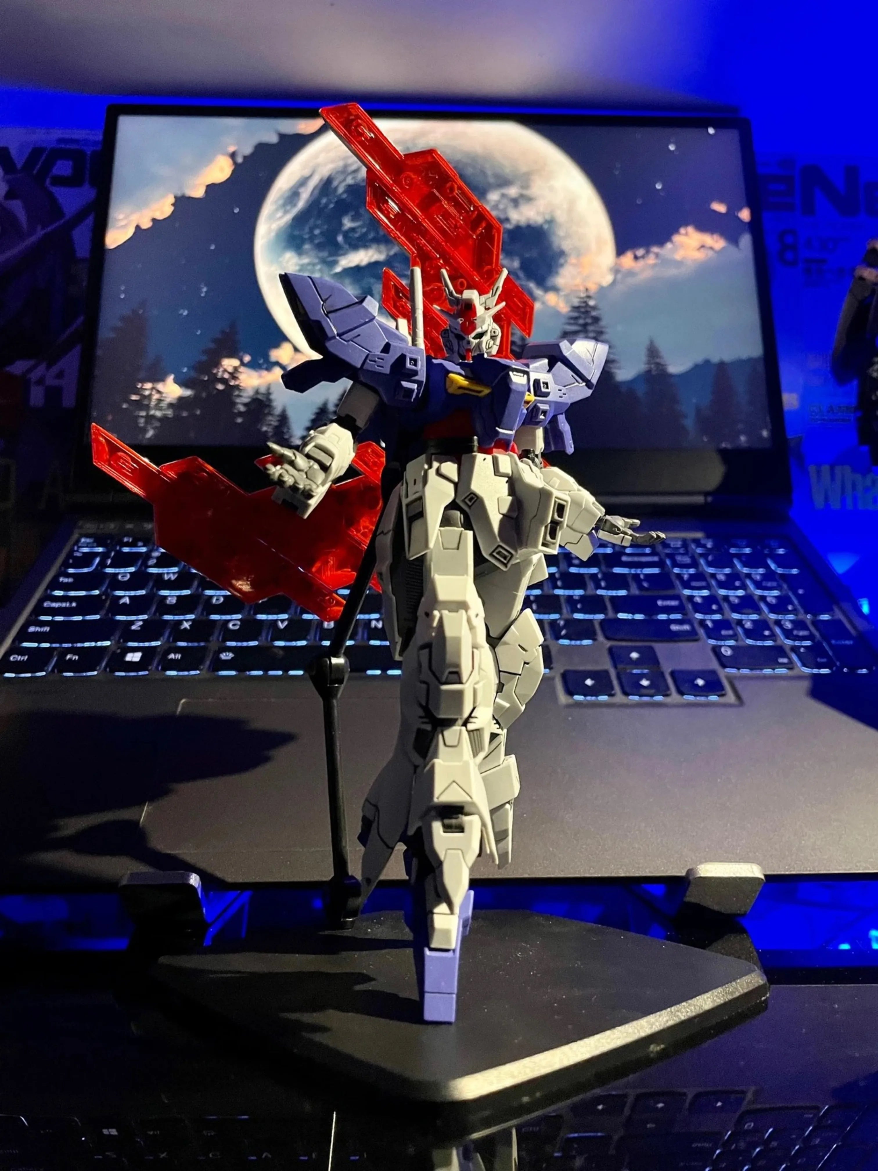 JUJIANG HG 1/144 AMS-123X Varguil Moon Fighter Action Figures Assembly Model Kit Anime Figure DIY Robot Toys Kids Birthday Gift