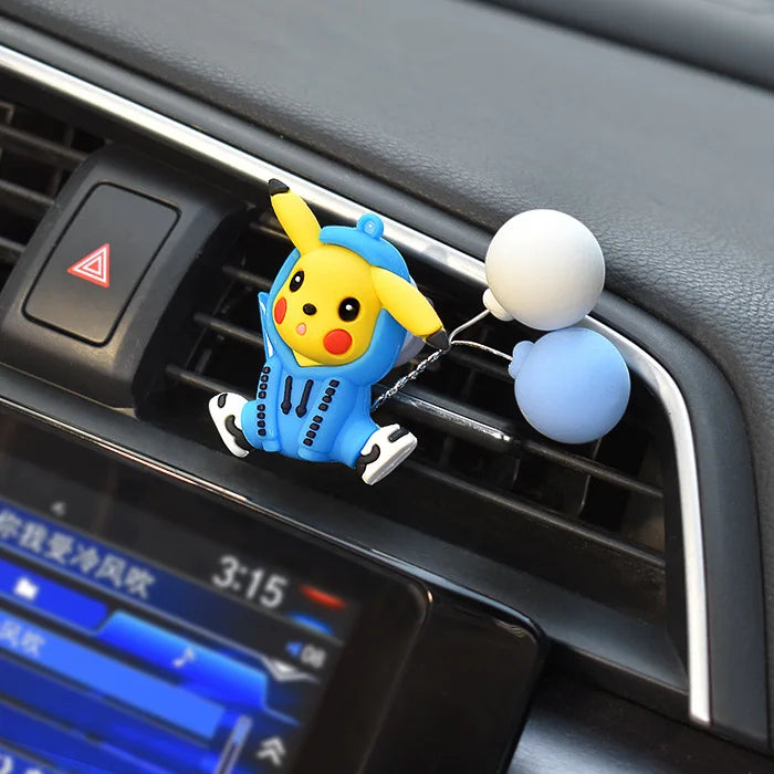 Anime Pokemon Cartoon Pikachu Psyduck Action Figures Car Air Outlet Perfume Clip Decor Auto Air Freshener Interior Accessories