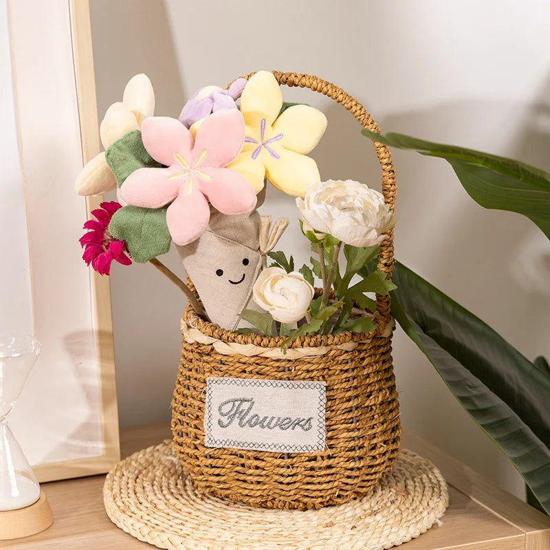 Interesting Plush Bouquet, Tulips, Potted Plants, Plush Dolls, Lovely And Soothing Bouquets, And Graduation Day Gifts For Girls.