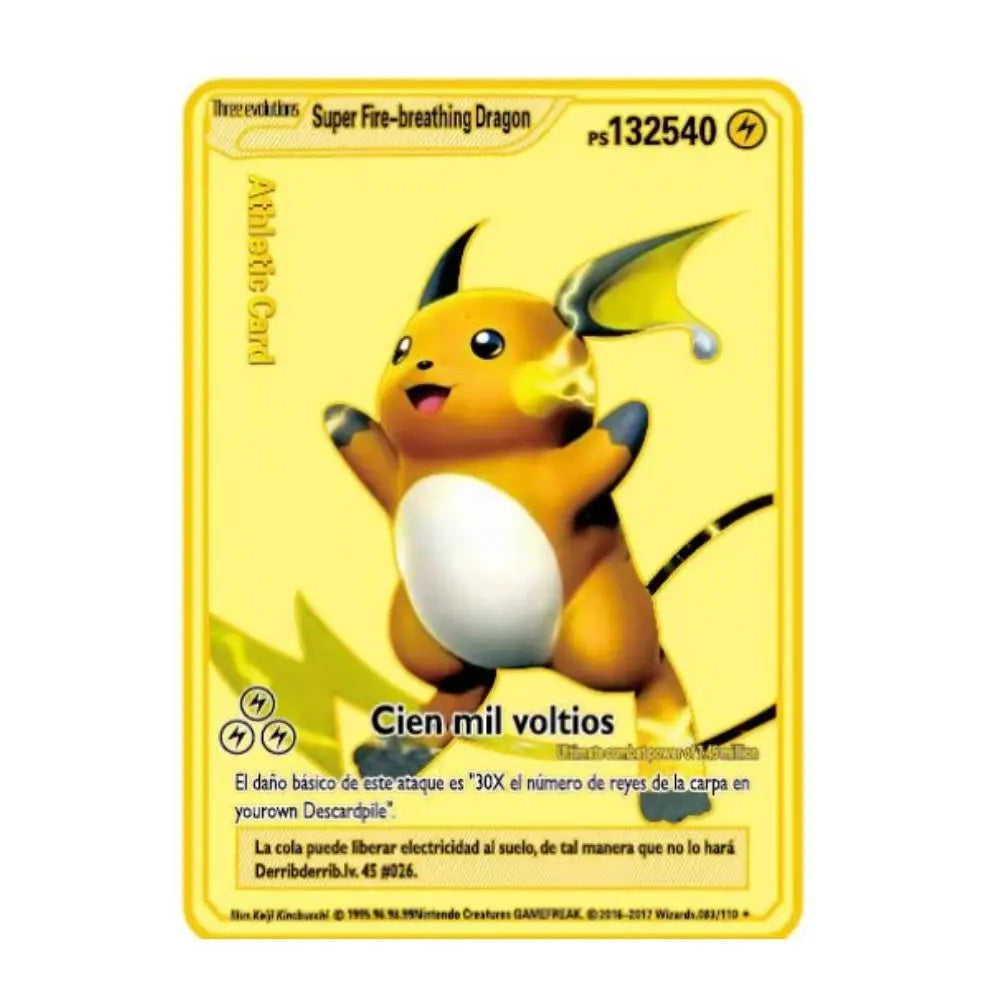 2024 New Spanish Pok é mon Cards Metal Pokemon Letters Spanish Pokemon Iron Cards Mewtwo Pikachu Gx Charizard Vmax Cartas Pok é