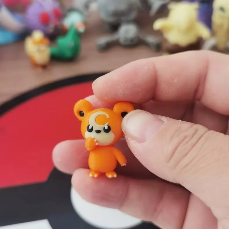 Pokemon Collect Multiple Figures Proportion World 1:20 Diy 3d Printing Kawaii Cartoon Character Model Kid Xmas Gifts Toy