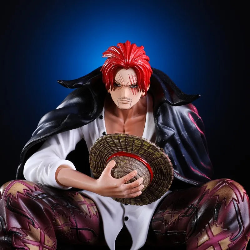 17cm One Piece Shanks Anime Figures Film Red Yonko Red Hair Shanks Action Figure PVC Statue Figurine Model Decoration Doll Toys