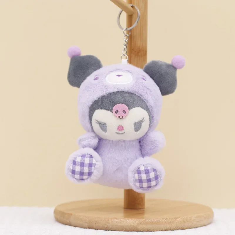 Sanrio Kuromi Cinnamoroll Melody Plush Toy Doll Anime Kawaii Doll Pendant Collection Children's Birthday Festival Gift