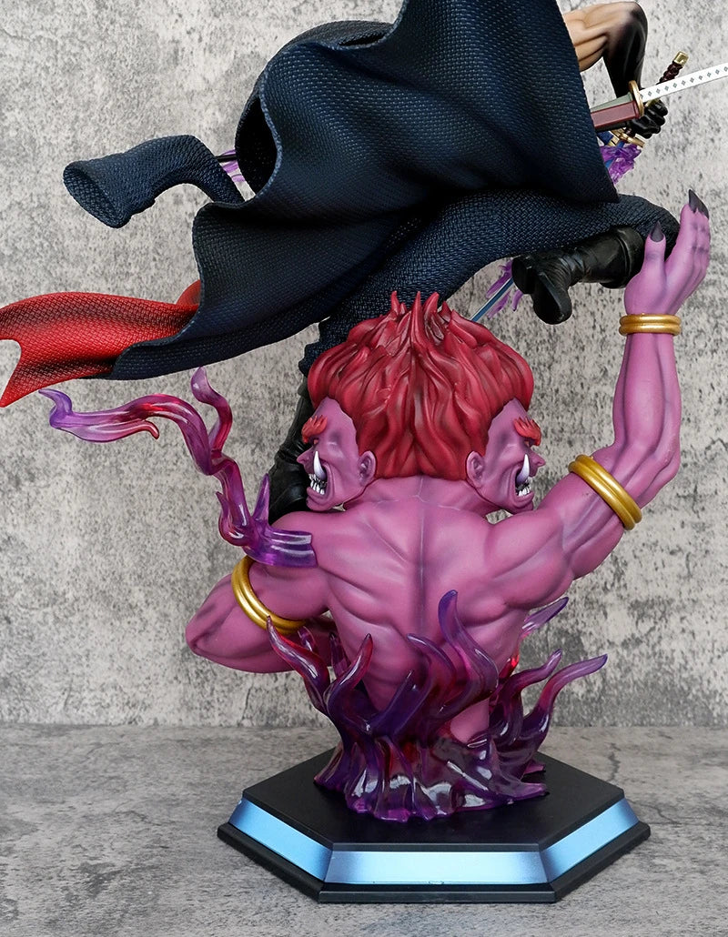 50cm Anime One Piece Roronoa Zoro Three-blade Sa-maximum Style: Asura 3 Knives Flow Ver. GK PVC Action Figure Statue Toys Doll