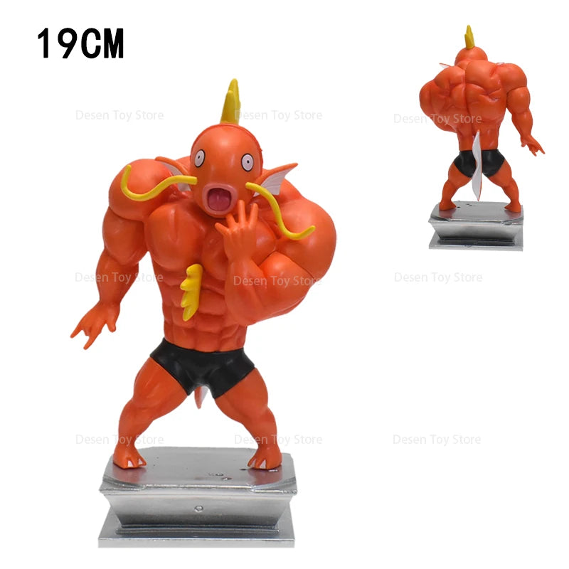13 Styles Pokemon Muscle Figures Fitness Magikarp Snorlax Dugtrio Psyduck Squirtle Bulbasaur Gengar PVC Action Model Figures Toy