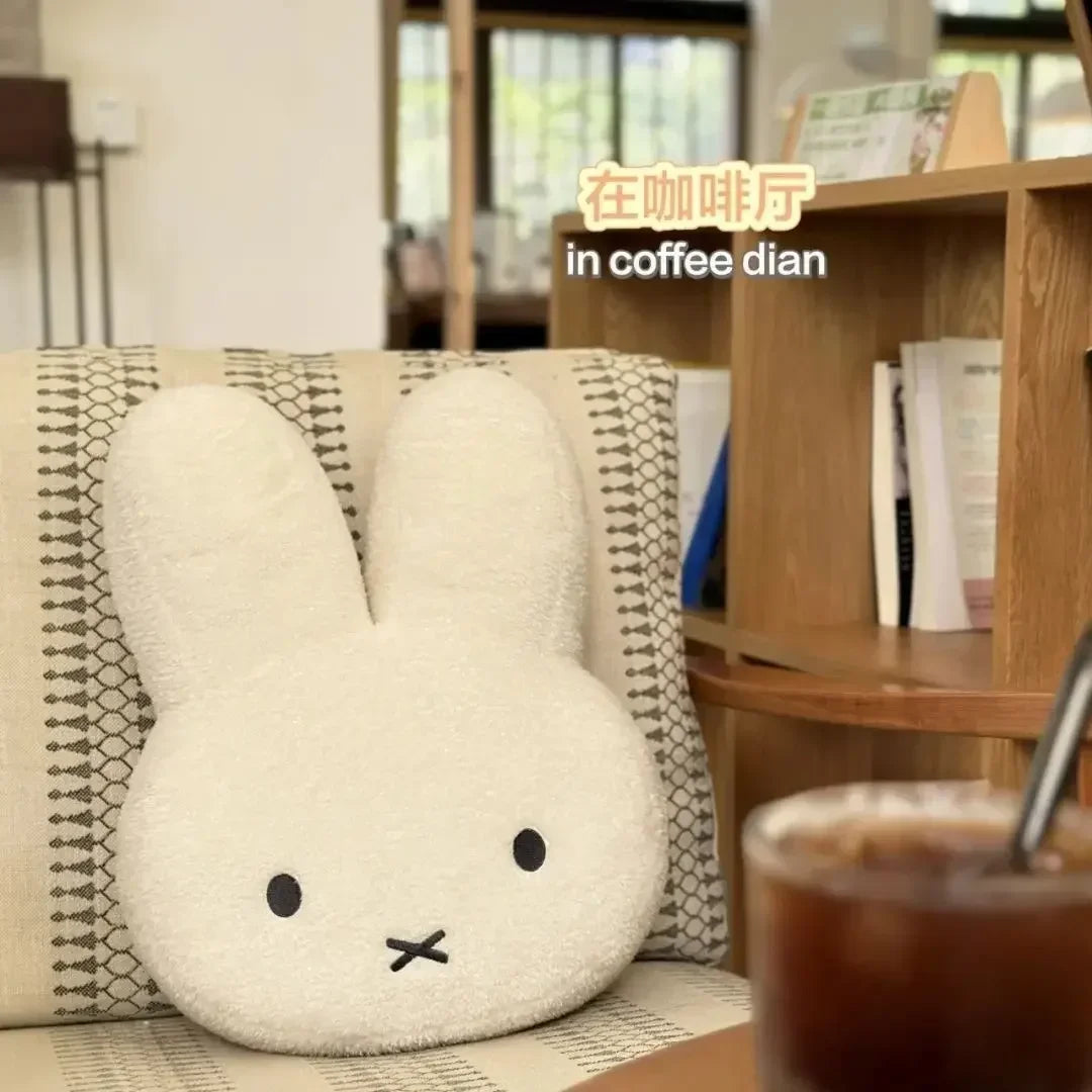 Miffy New Kawaii Plush Pillow Cute Miffy Sweet Doll Toy Creative Room Decoration Cartoon Ornaments Sofa Pillow Birthday Gift