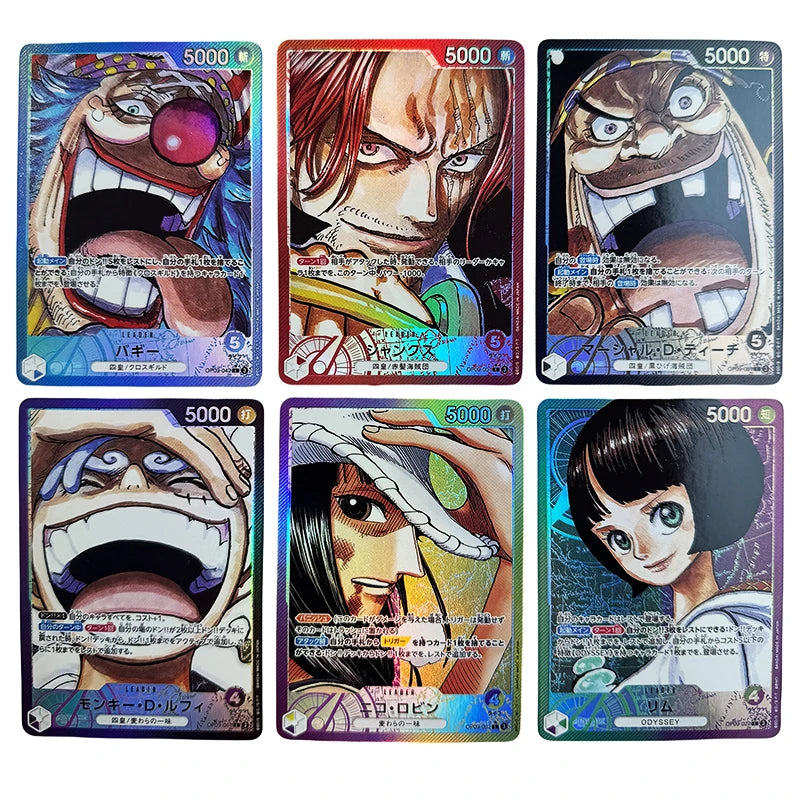 One Piece Anime Card Japanese Version Leader OPCG Replica Boa Hancock Luffy Law Zoro Moria Katakuri Game Anime Collection Cards