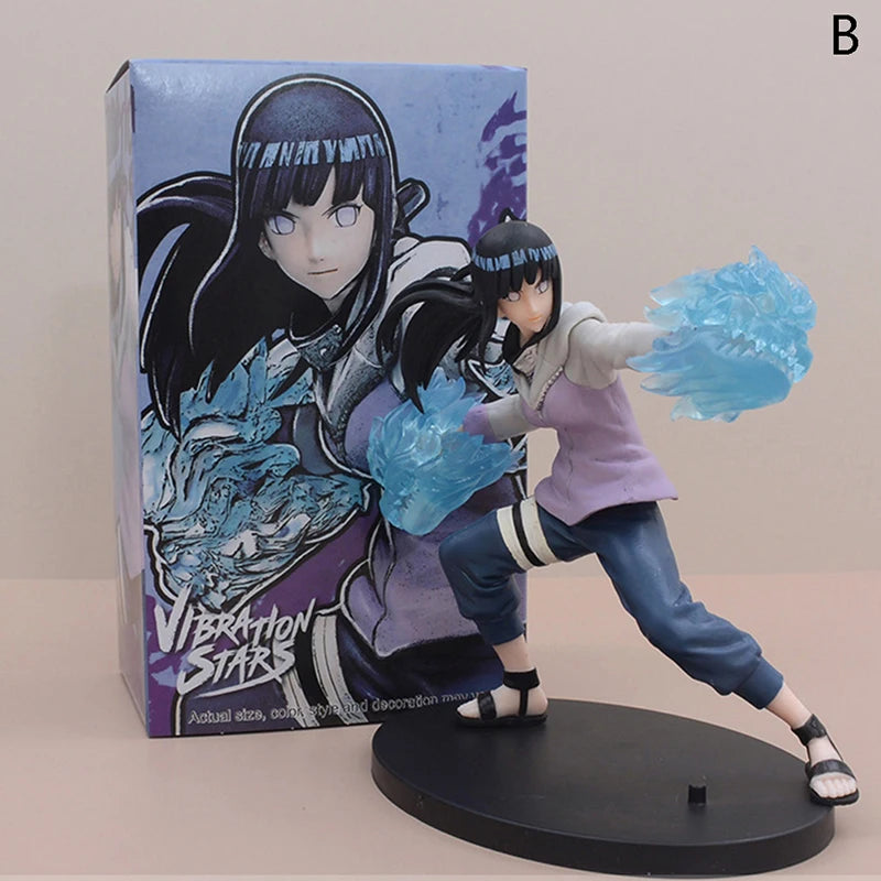 16cm Naruto Anime Figure Rock Lee Hyuuga Hinata Roubu Double Lion Fist Fighting PVC Action Figure Collection Model Doll Toy Gift