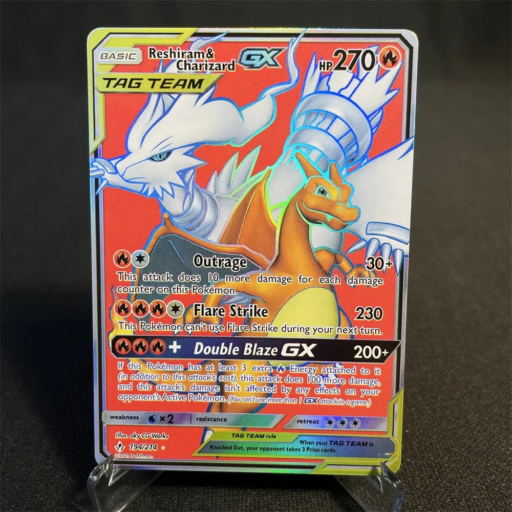 Pokémon Cards Holographic Card Sun & Moon Series Mewtwo Pikachu Paikou Serena Caitlin Collection Cards Toys Gifts Proxy Card