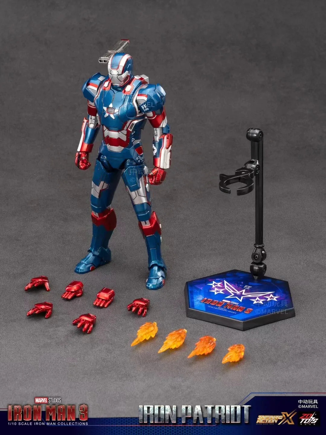 ZD Toys Iron Man Action Figure Iron Patriot MK1-7 MK17 MK33 MK85 MK30 War Machine Legends Avengers Tony Stark Collect Toy Gift