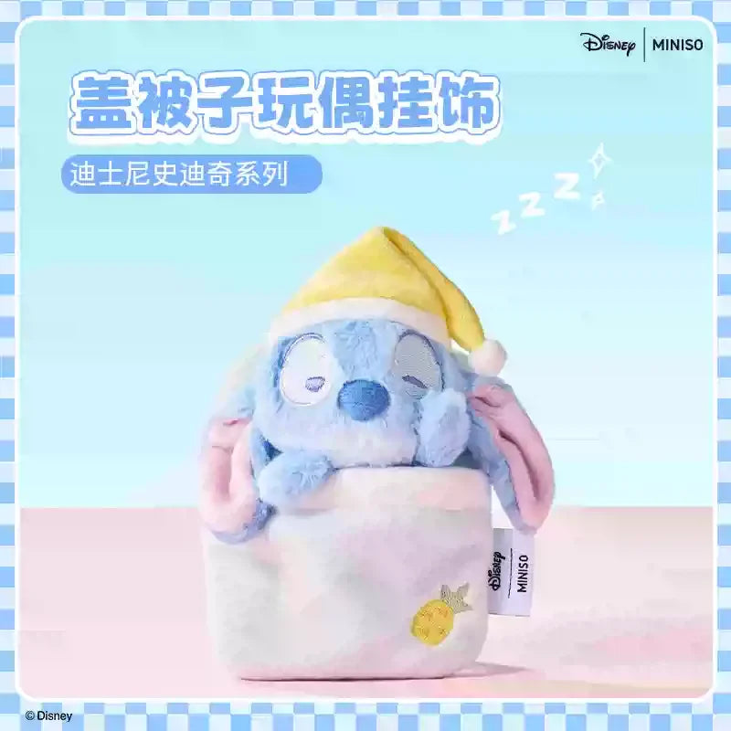 Miniso Disney Stitch Plush Doll Pendant Lotso Winnie the Pooh Stuffed Toy Cute Christmas Gift for Kids Soft Furry Ornament