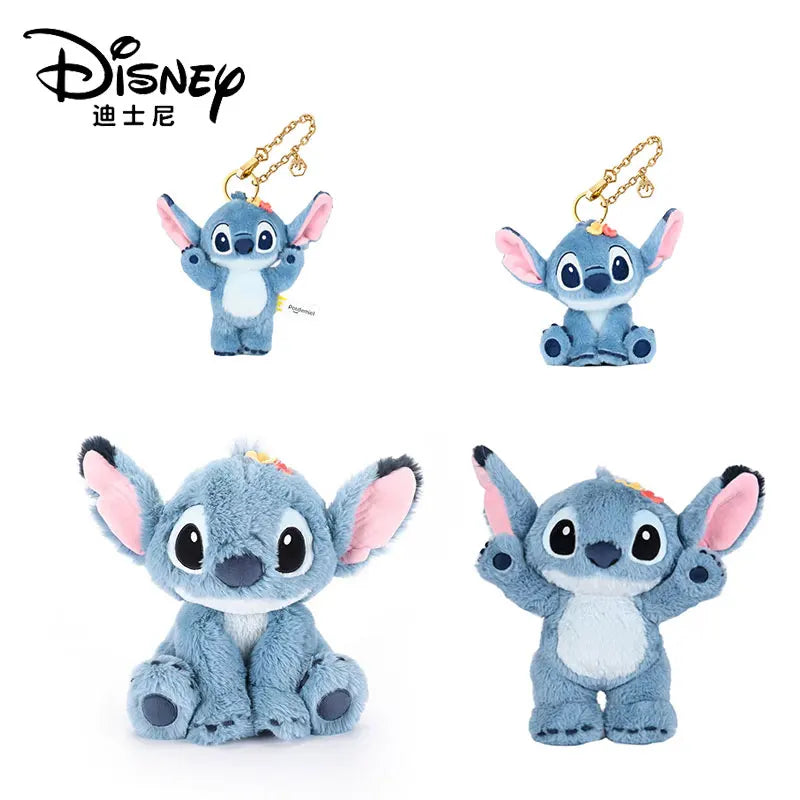 Disney Stitch Plush Toy Anime Doll keyring Cartoon & Cute Children's Toys Backpack Pendant valentines Gift