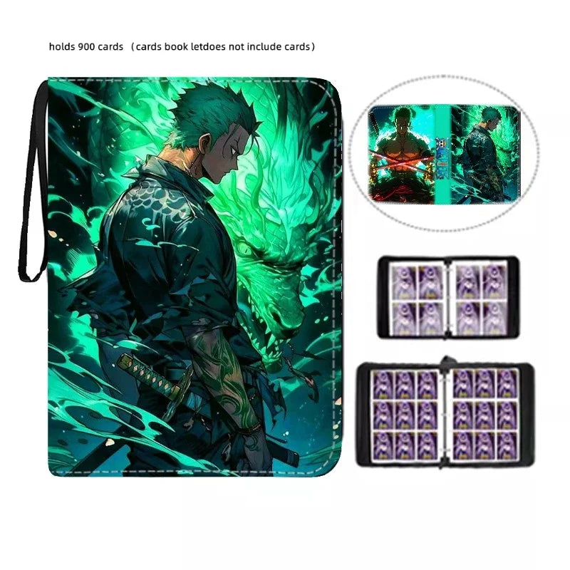 Anime 40-900pcs One Piece Luffy Zoro Card Book Pu Super Large Capacity Card Binder Display Game Collection Card Kids Toy Gift
