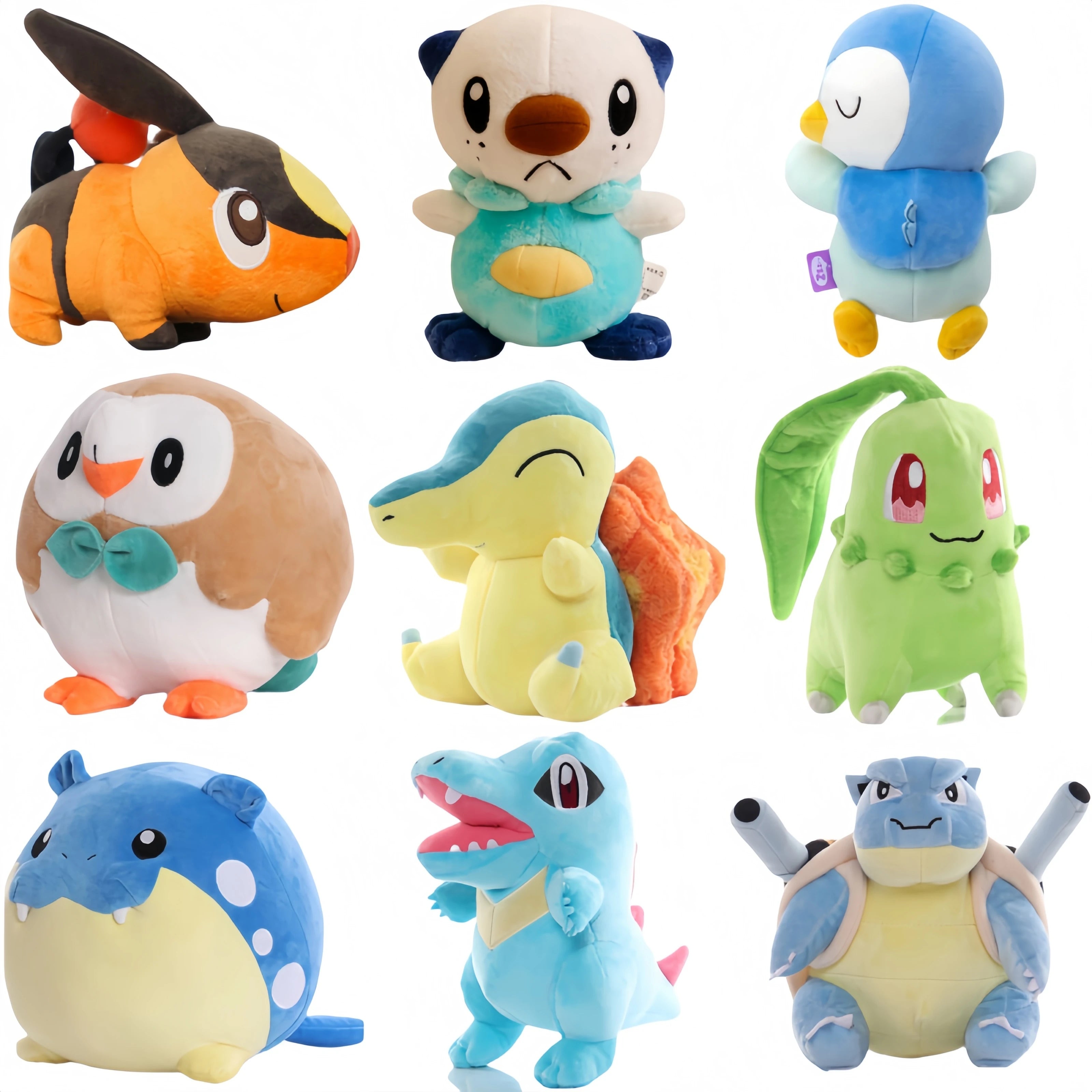 Pokemon Pikachu Plush Oshawott Stuffed Doll Tepig Cyndaquil Chikorita Rowlet Spheal Piplup Totodile Gengar Peluche Toys Kid Gift
