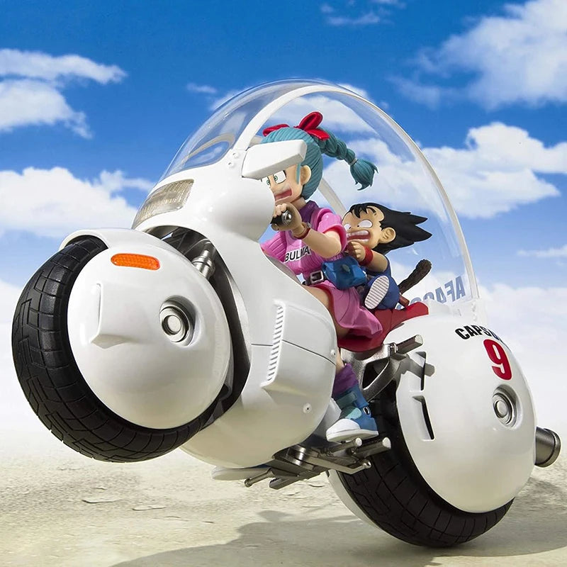 18cm SHF Dragon Ball Figures Bulma's Motorcycle Hoipoi Capsule No. 9 Action Figure PVC Collection Bulma Goku Figurine Model Toys