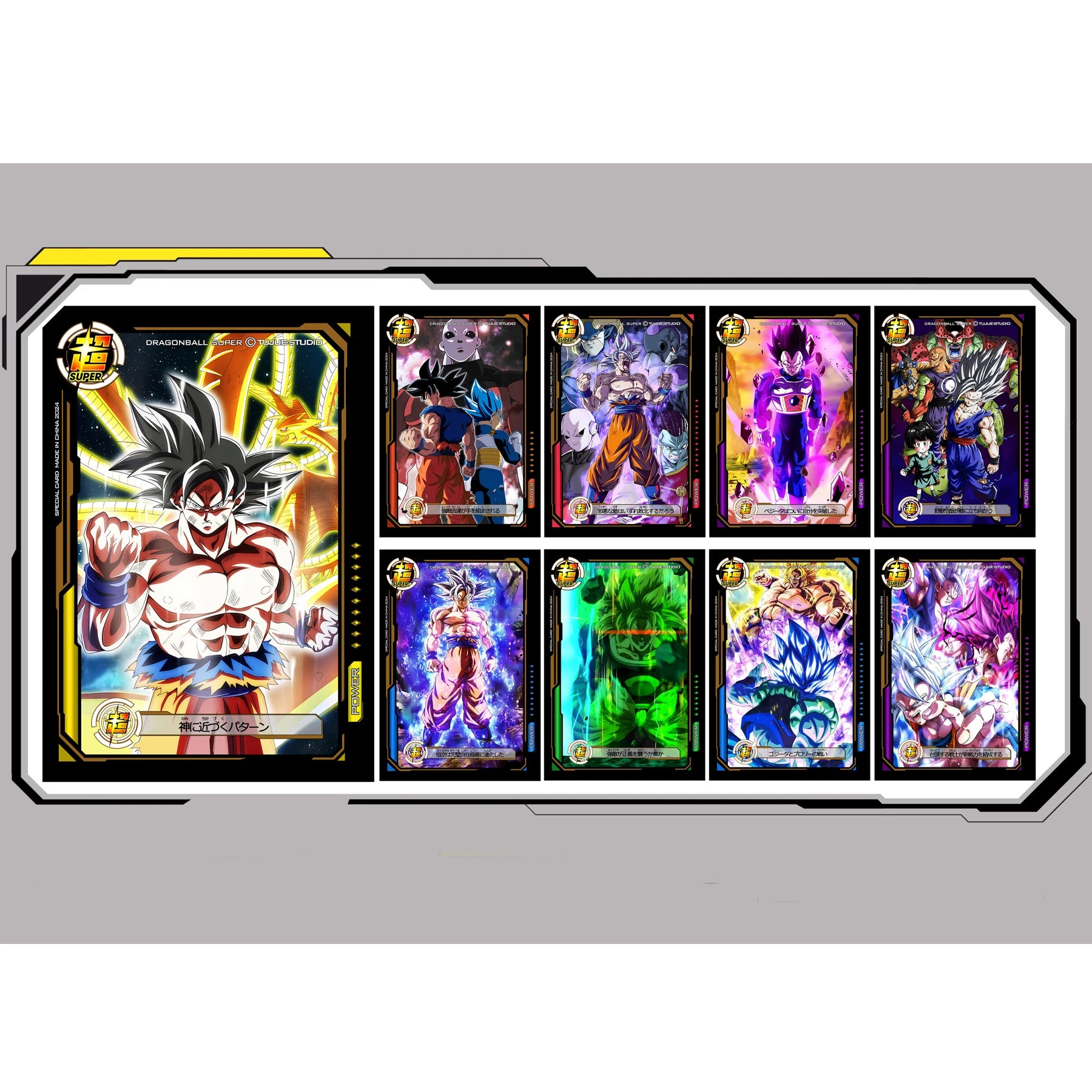 9Pcs/set 59X86Mm Diy First Edition Dragon Ball Super Super Saiyan Collection Card Gold Hot Color Flash Anime Card Gift Toys