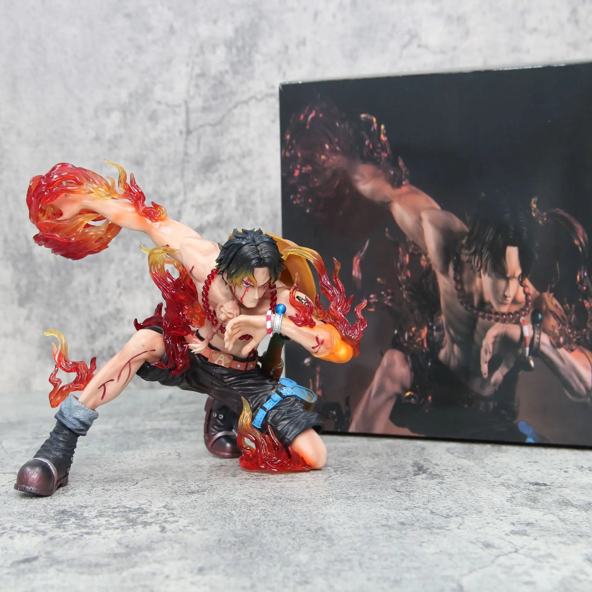16cm One Piece Anime Ace Figure Action Figurine The Top War Portgas D Ace Action Figure Model Statue Model Collection Toys Gift
