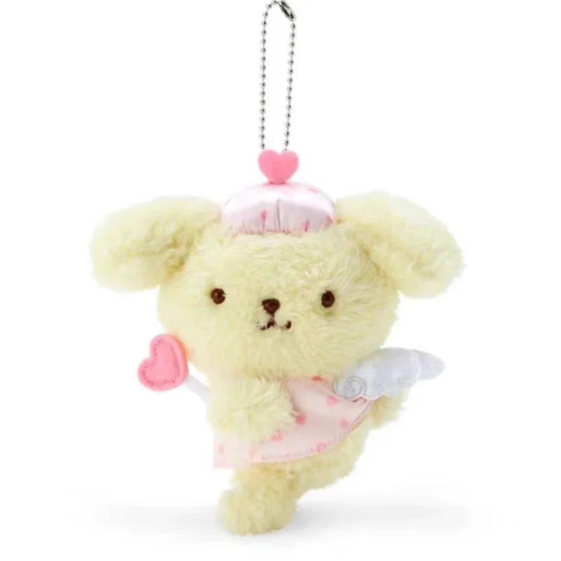 Sanrio Cute Dream Angel Series Kuromi Melody Hello Kitty Cinnamoroll Pochacco Plush Pendant Keychain Decoration Christmas Gifts