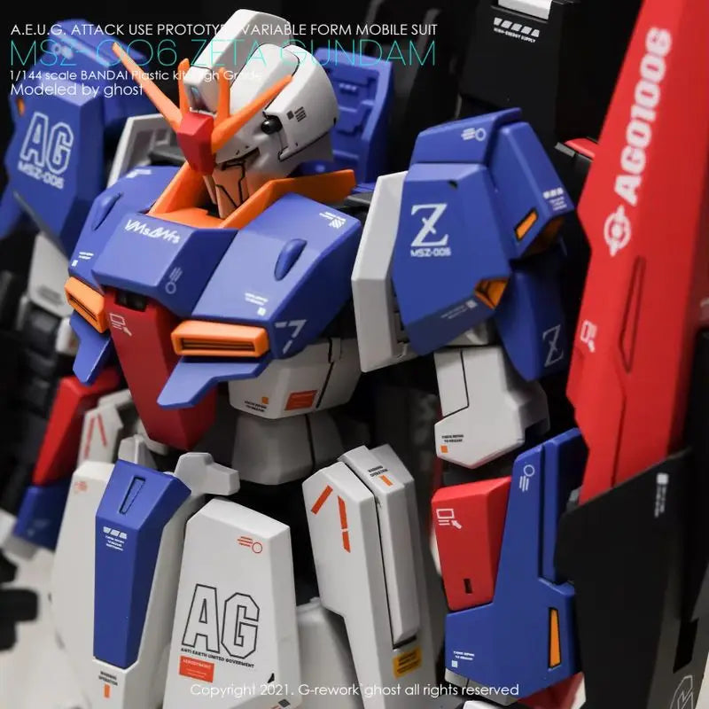Jms Model Hg 1/144 Msz-006 Zeta Model Kit Assembly Anime Cartoon Action Doll Plastic Model Hobbies Children Toy Collection Gifts