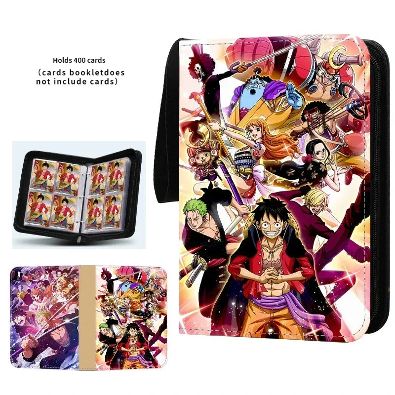 Anime 40-900pcs One Piece Luffy Zoro Card Book Pu Super Large Capacity Card Binder Display Game Collection Card Kids Toy Gift