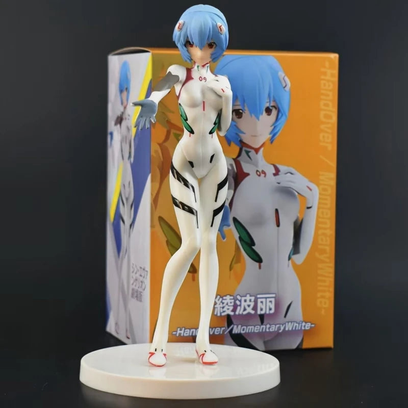 21cm Neon Genesis Evangelion Anime Figure Black Jacket Short Hair Rei Ayanami Action Figure Adult Collection Model Model Toys