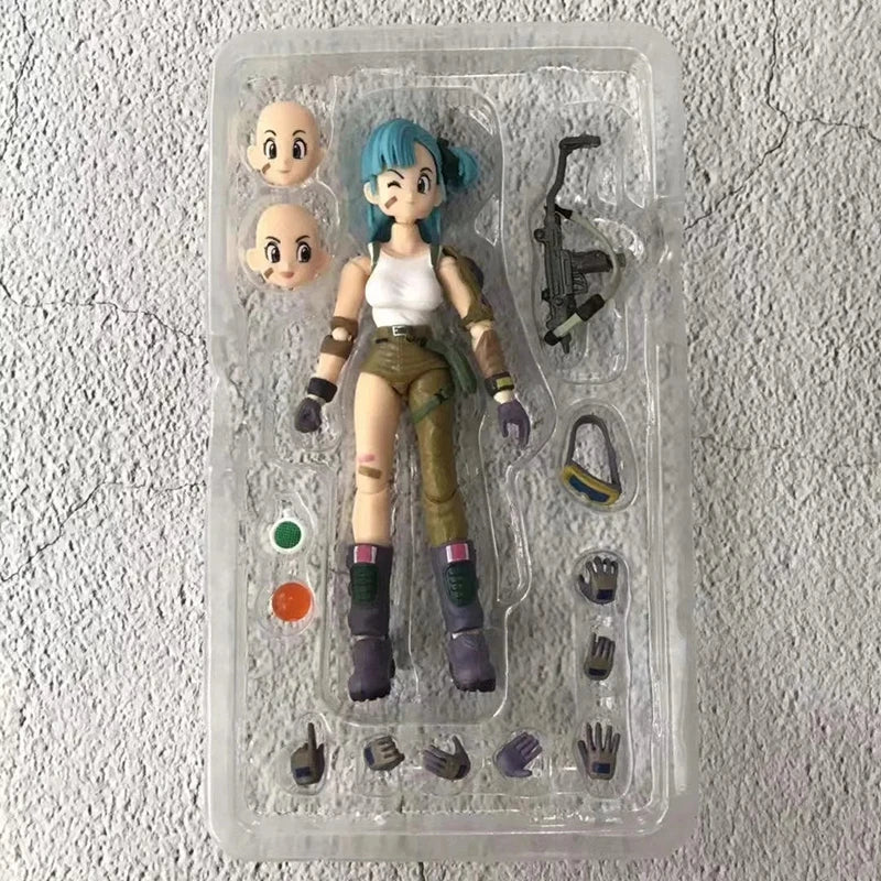 18cm SHF Dragon Ball Figures Bulma's Motorcycle Hoipoi Capsule No. 9 Action Figure PVC Collection Bulma Goku Figurine Model Toys
