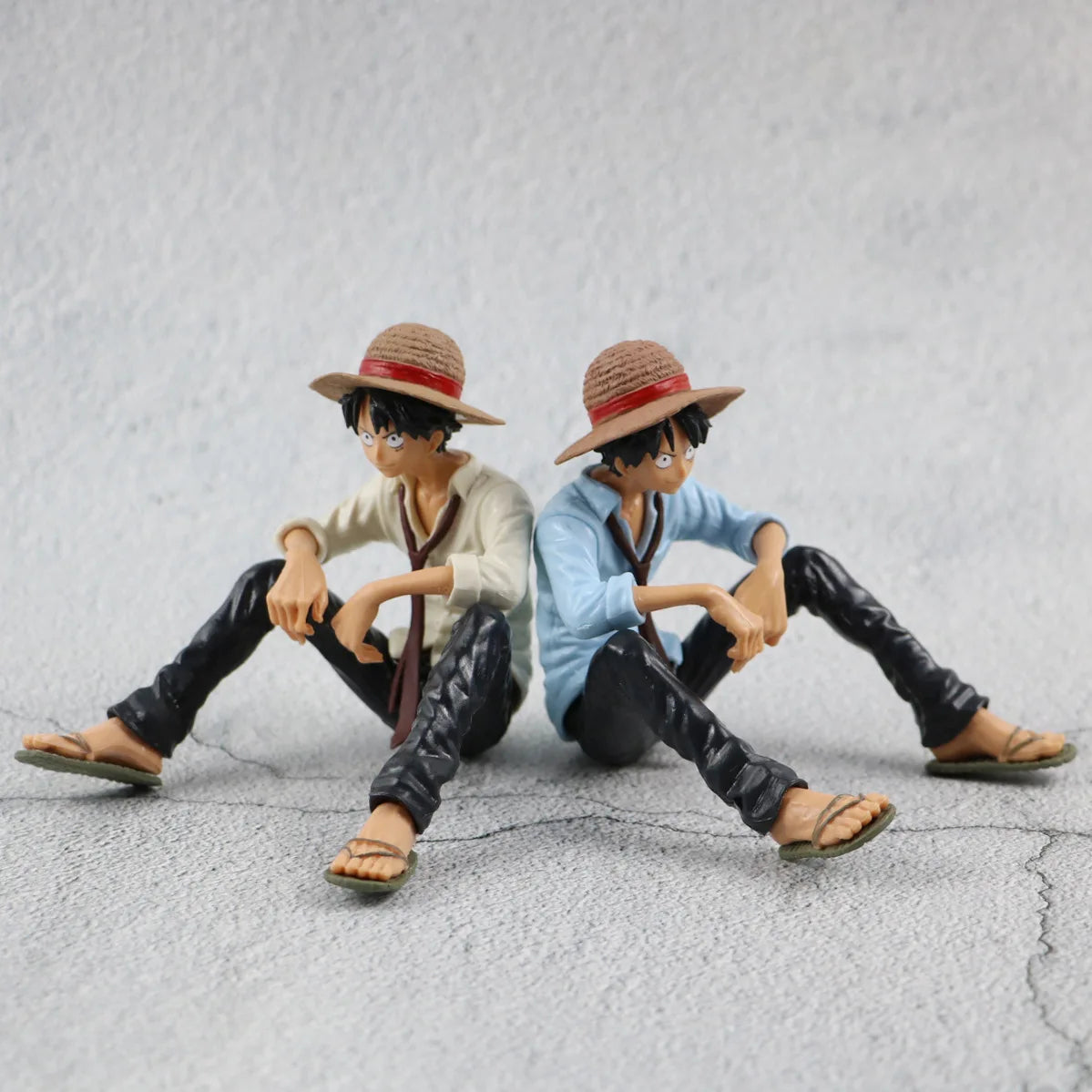 Anime One Piece Cartoon 9CM Luffy Sit Style Figurine PVC Model Action Figure Toys Collection Decoration Doll Monkey D Luffy Gift