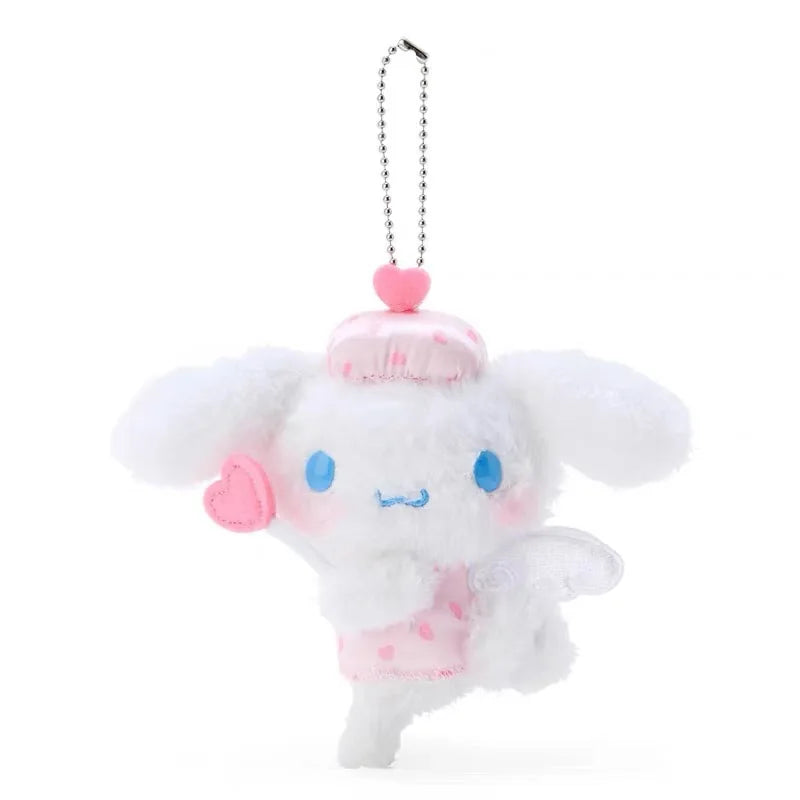 Sanrio Cute Dream Angel Series Kuromi Melody Hello Kitty Cinnamoroll Pochacco Plush Pendant Keychain Decoration Christmas Gifts