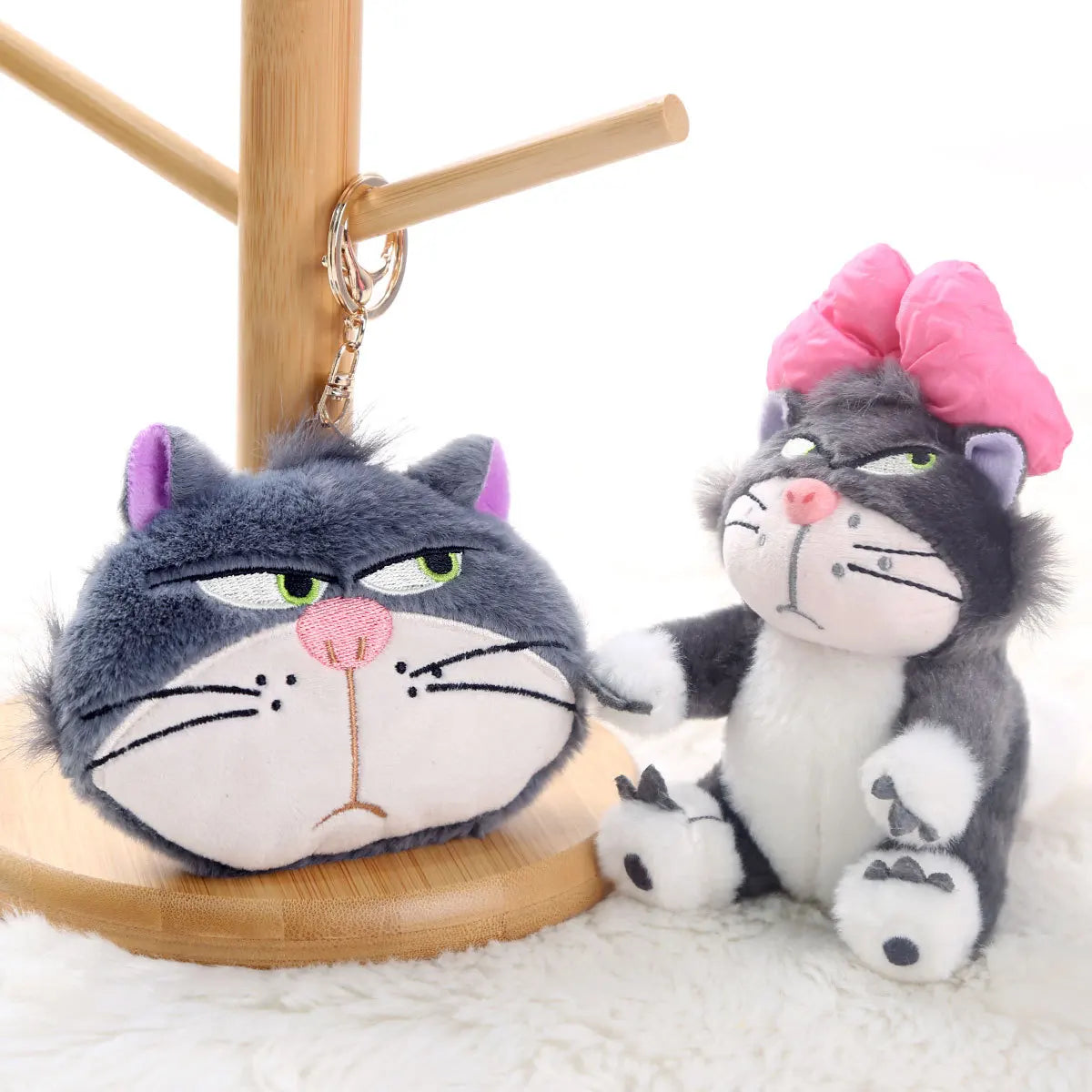 Lucifer Plush keychain Doll Kawaii Bow Lucifer Bag Pendant Plush Lucifer Coin Purse Stuffed Toy Backpack Pendant Birthday Gift