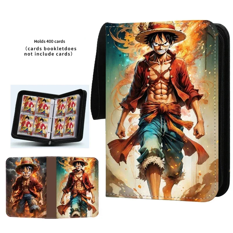 Anime 40-900pcs One Piece Luffy Zoro Card Book Pu Super Large Capacity Card Binder Display Game Collection Card Kids Toy Gift