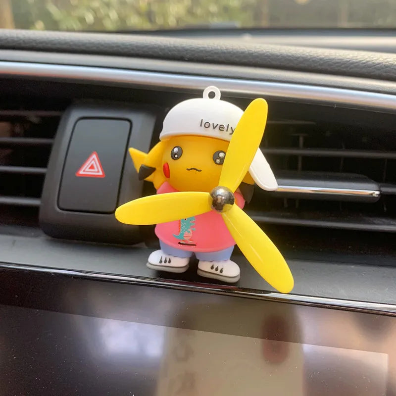 Anime Pokemon Cartoon Pikachu Psyduck Action Figures Car Air Outlet Perfume Clip Decor Auto Air Freshener Interior Accessories