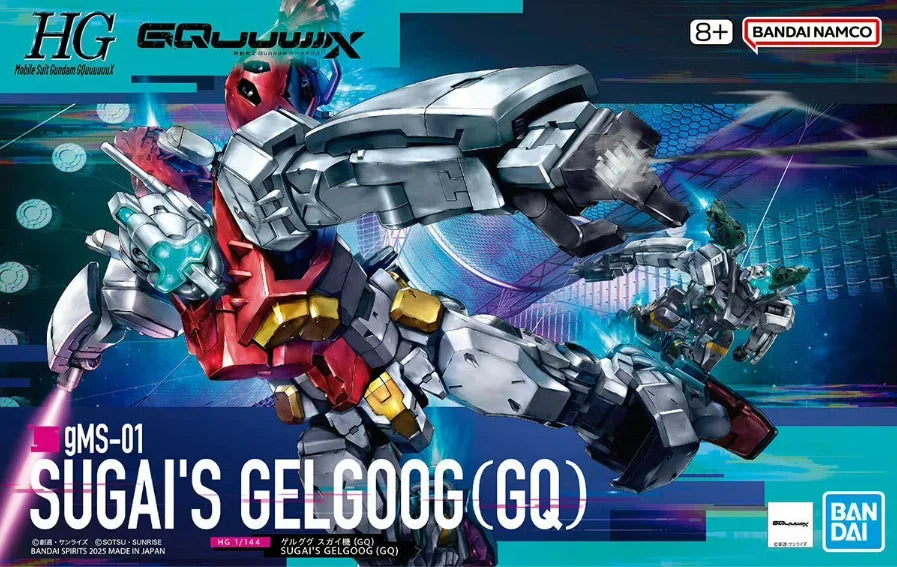 Bandai HG 1/144 HGUC Gundam GQuuuuuuX SUGAI'S GELGOOG GQ Model Kit Anime Fighter Assembly Model Anime Action Figure Toy Gift