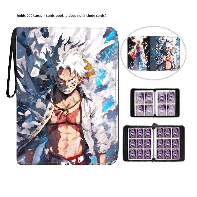 Anime 40-900pcs One Piece Luffy Zoro Card Book Pu Super Large Capacity Card Binder Display Game Collection Card Kids Toy Gift