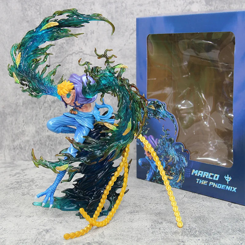 33cm Anime One Piece Figurine Gk Undead Bird Marco Action Figures Flying Marco Pvc Collection Model Toys Desktop Decoration Gift