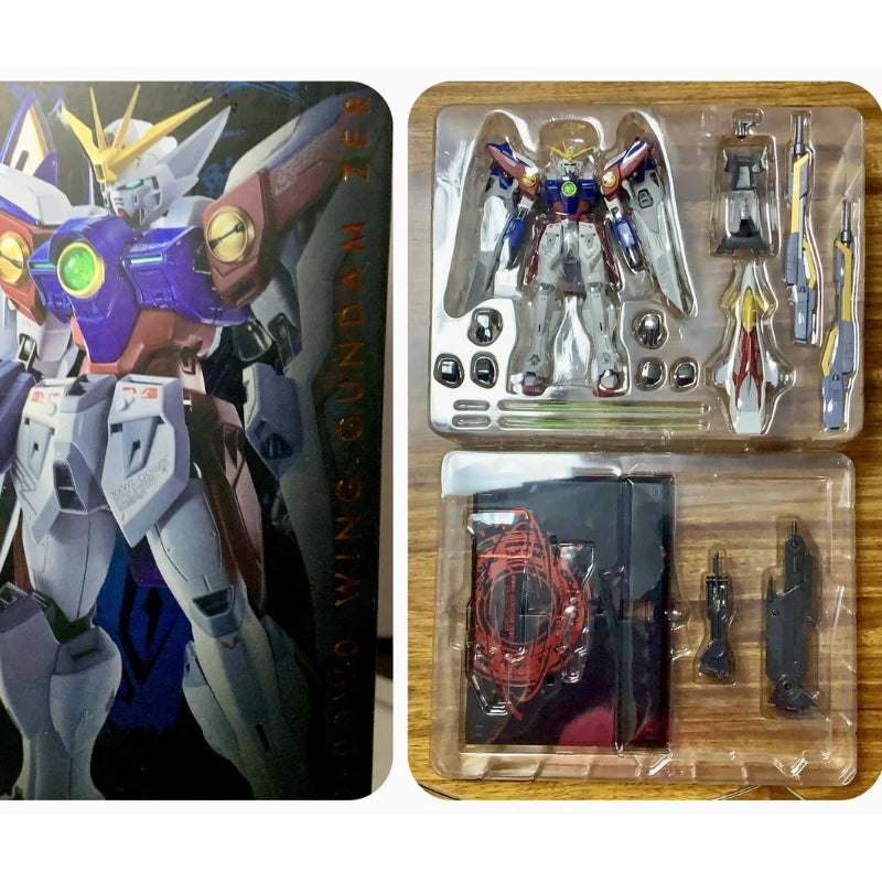 Bandai METAL ROBOT Wing Gundam Zero Action Figure XXXG-00W0 MR  Wing Mobile Suit Gundam Model Kit Assembly Toys for Boys