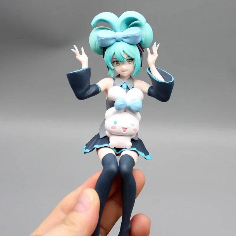 Anime Hatsune Miku Figures Rem Hatsune Miku Action Figures Pressing Bubble Noodles 15cm PVC Collection Model Toys Birthday Gifts