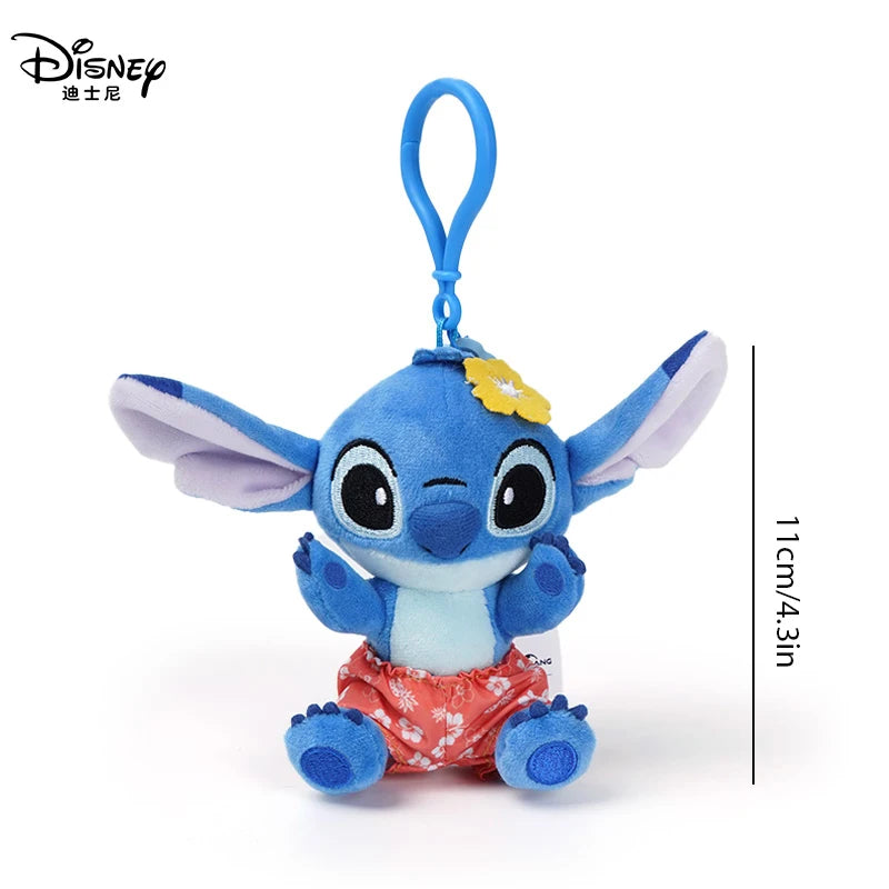 Disney Stitch Plush Toy Anime Doll keyring Cartoon & Cute Children's Toys Backpack Pendant valentines Gift