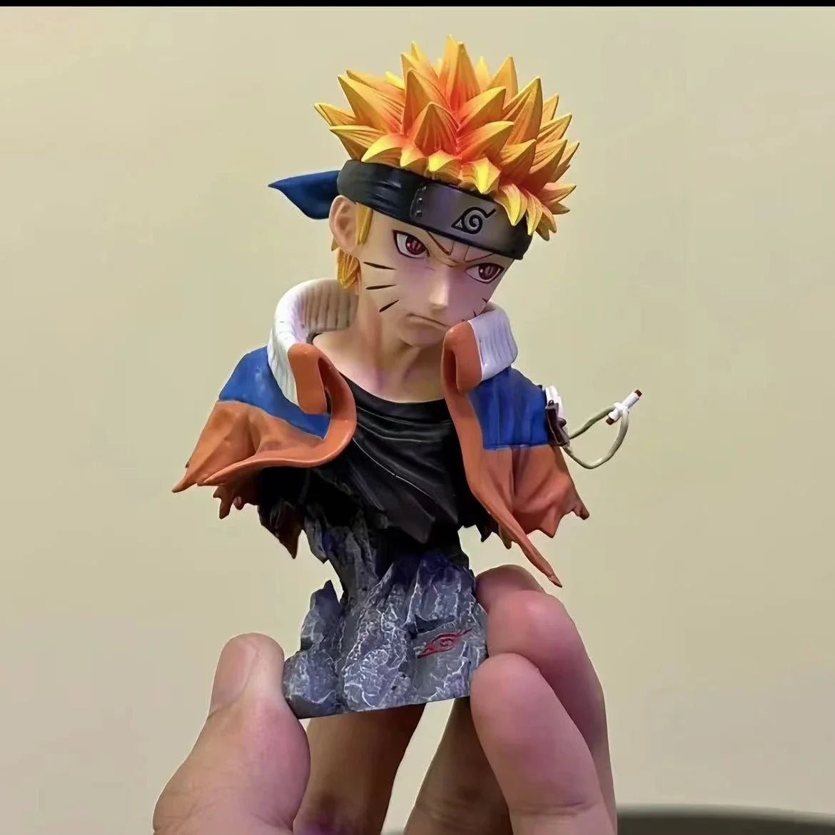 Anime MiniNaruto Uzumaki Naruto Childhood Bust Statue Anime Action Figure Statue Action Figure 10cm PVC Model  Toy Holiday Gifts