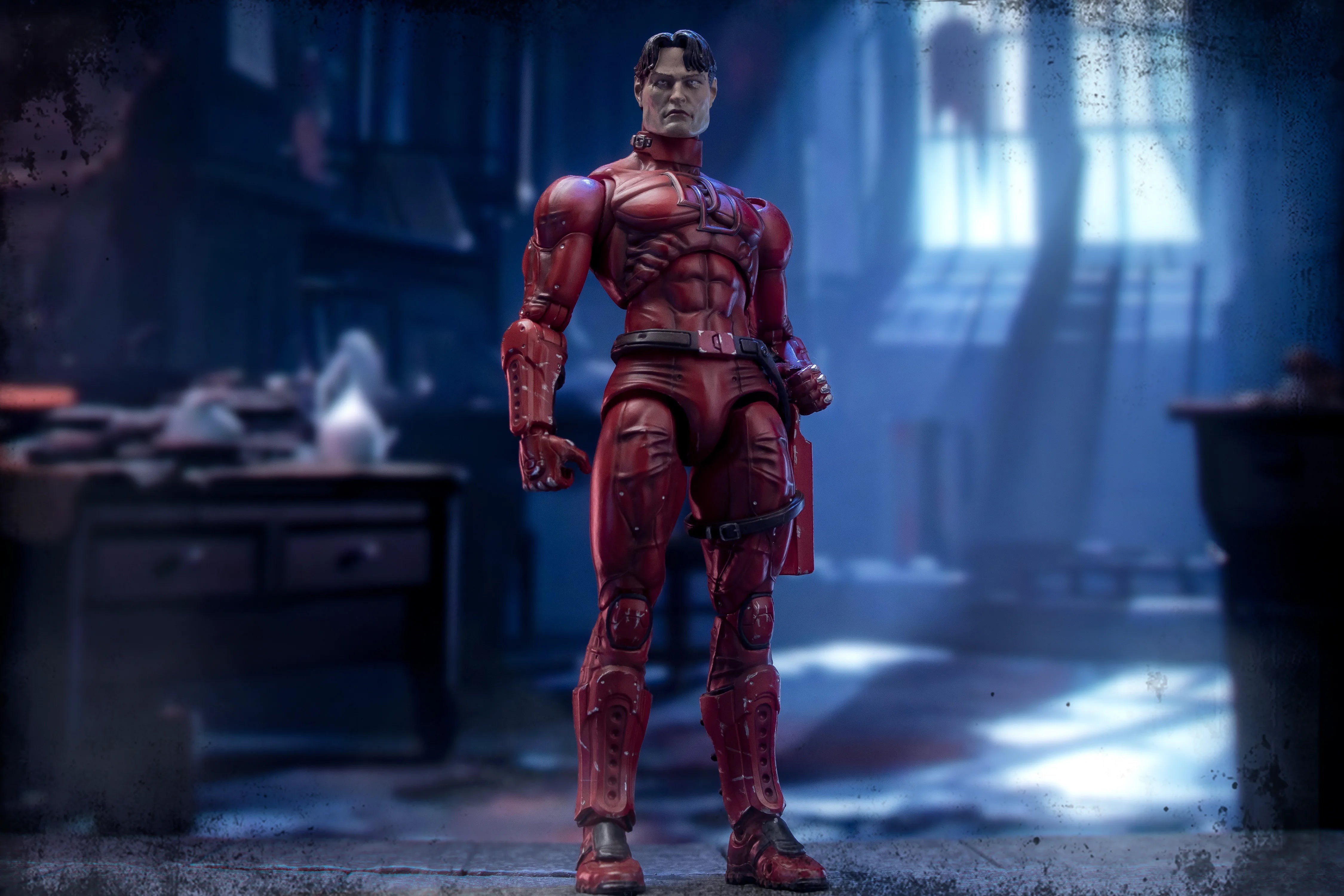 In Stock - FlefToys Marvel Daredevil Classic Red Shadowland Reborn Black 8